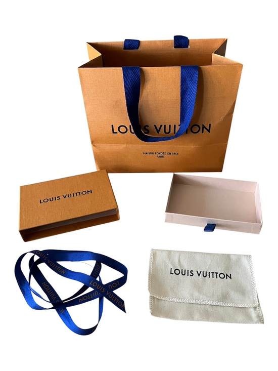 Louis Vuitton Handbags - Authentic Louis Vuitton Gift Set in Orange and Blue with Ivory Dust Pouch